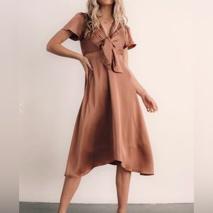 NEW Baltic Born Poppy Satin MIDI Dress